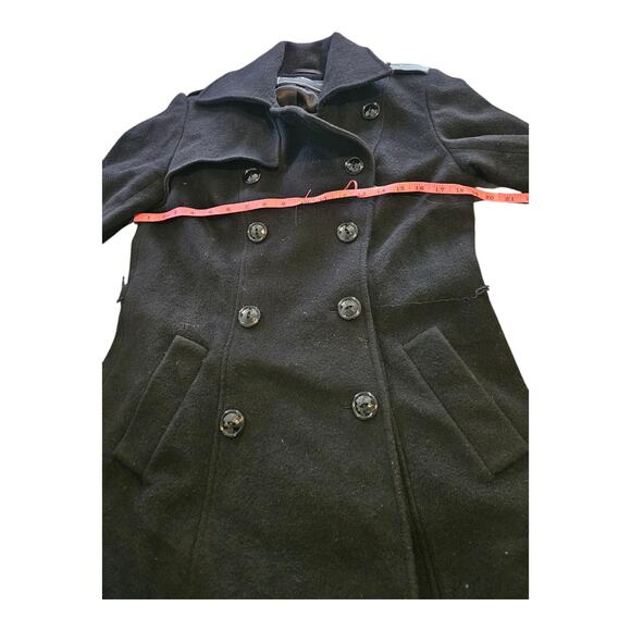 George Simonton Size 10 Black Long Sleeve Button Up Coat *flawed* - Picture 9 of 12